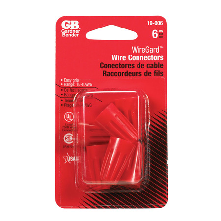 WIREGARD Conn Wire 18-8 Red Cd6 19-006